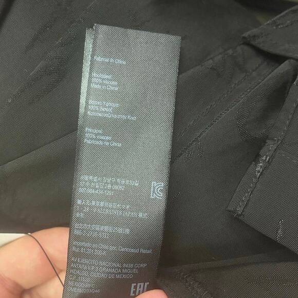 ALLSAINTS Tilly Valentine Woven Long Sleeve Midi Dress Black EUC Size Medium - Picture 7 of 10